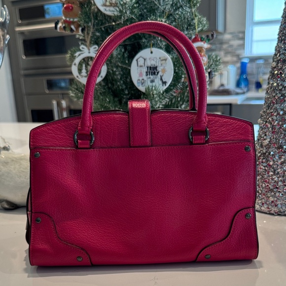 Coach Fuchsia MERCER SATCHEL 24 WITH TEA ROSE satchel crossbody - Picture 4 of 12